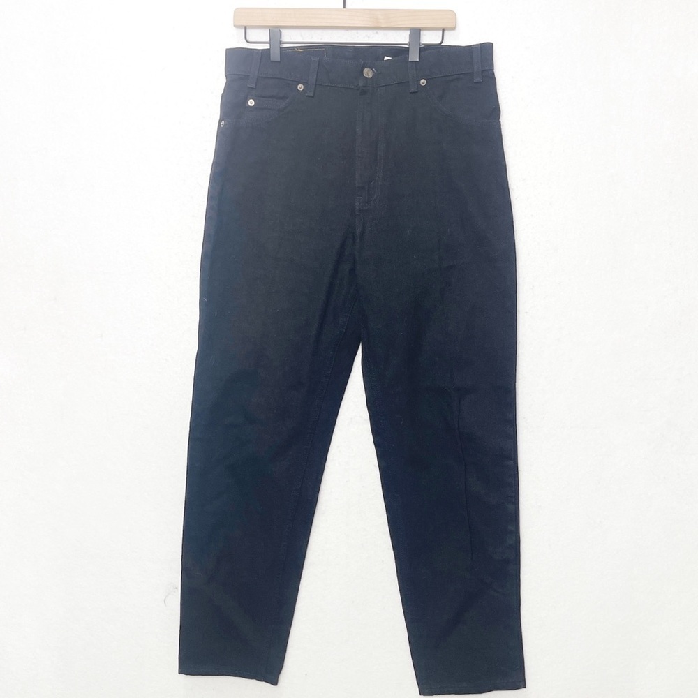 Vintage 90s Levis 550 Relaxed Fit Tapered Leg Orange Tab Black Jeans 34X30 USA